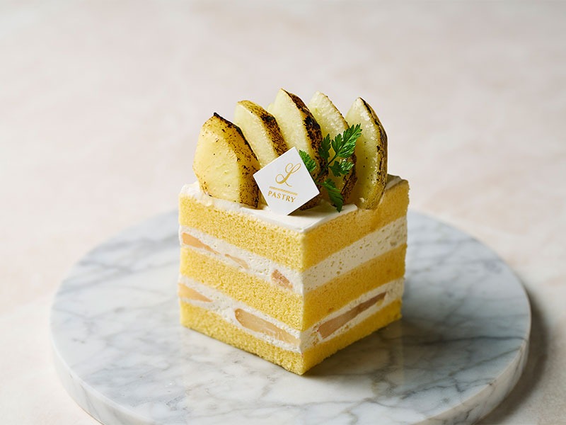 洋梨のショートケーキ