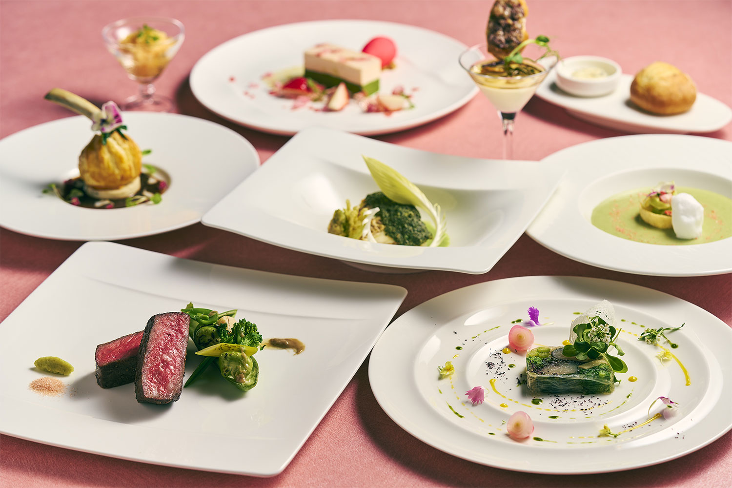 鳥取和牛炭火焼ステーキ×春を感じる旬の食材ディナーコース