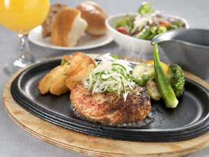 国産牛ハンバーグステーキランチ和風おろしソース