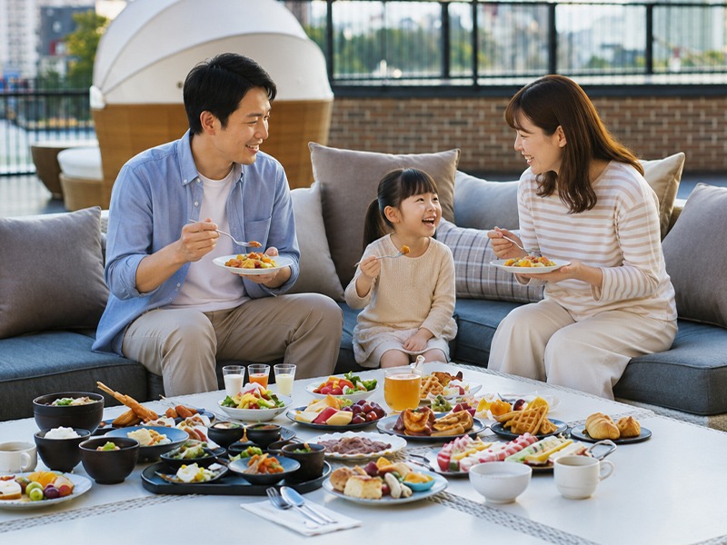 テラス朝食